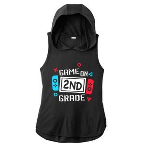 Video Game On 2nd Grade Cool Kids Team Second Back To School Ladies PosiCharge Tri-Blend Wicking Draft Hoodie Tank