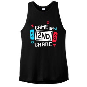 Video Game On 2nd Grade Cool Kids Team Second Back To School Ladies PosiCharge Tri-Blend Wicking Tank