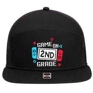 Video Game On 2nd Grade Cool Kids Team Second Back To School 7 Panel Mesh Trucker Snapback Hat