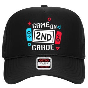 Video Game On 2nd Grade Cool Kids Team Second Back To School High Crown Mesh Back Trucker Hat