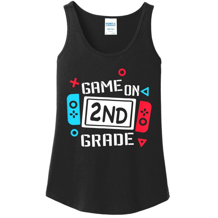 Video Game On 2nd Grade Cool Kids Team Second Back To School Ladies Essential Tank