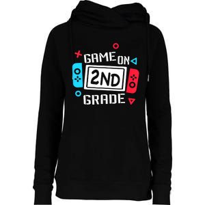 Video Game On 2nd Grade Cool Kids Team Second Back To School Womens Funnel Neck Pullover Hood