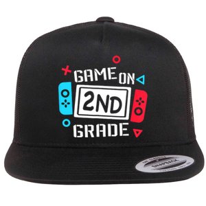 Video Game On 2nd Grade Cool Kids Team Second Back To School Flat Bill Trucker Hat