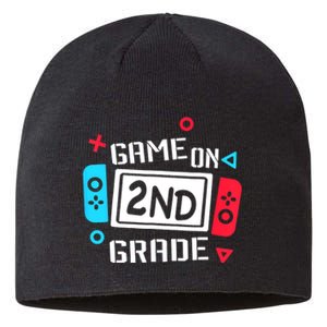 Video Game On 2nd Grade Cool Kids Team Second Back To School Sustainable Beanie