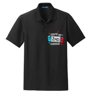 Video Game On 2nd Grade Cool Kids Team Second Back To School Dry Zone Grid Polo