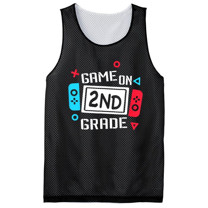 Video Game On 2nd Grade Cool Kids Team Second Back To School Mesh Reversible Basketball Jersey Tank