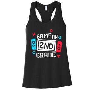 Video Game On 2nd Grade Cool Kids Team Second Back To School Women's Racerback Tank