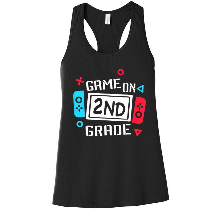 Video Game On 2nd Grade Cool Kids Team Second Back To School Women's Racerback Tank