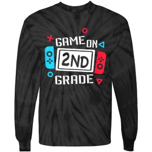 Video Game On 2nd Grade Cool Kids Team Second Back To School Tie-Dye Long Sleeve Shirt