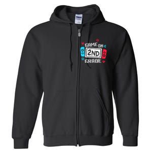 Video Game On 2nd Grade Cool Kids Team Second Back To School Full Zip Hoodie