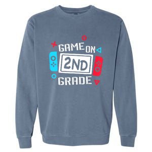 Video Game On 2nd Grade Cool Kids Team Second Back To School Garment-Dyed Sweatshirt