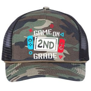 Video Game On 2nd Grade Cool Kids Team Second Back To School Retro Rope Trucker Hat Cap