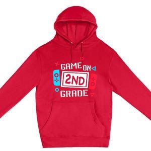 Video Game On 2nd Grade Cool Kids Team Second Back To School Premium Pullover Hoodie