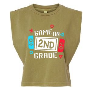 Video Game On 2nd Grade Cool Kids Team Second Back To School Garment-Dyed Women's Muscle Tee