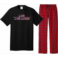 Vintage God One Nation Under Patriotic For Christian Pajama Set