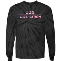 Vintage God One Nation Under Patriotic For Christian Tie-Dye Long Sleeve Shirt