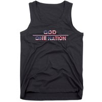 Vintage God One Nation Under Patriotic For Christian Tank Top