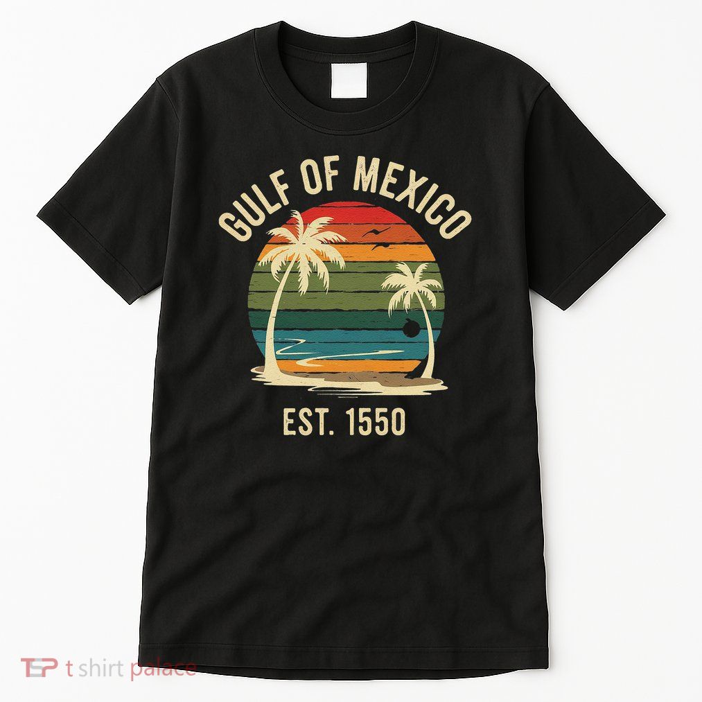 Vintage Gulf Of Mexico Est 1550 Sunset Beach Tall T-Shirt