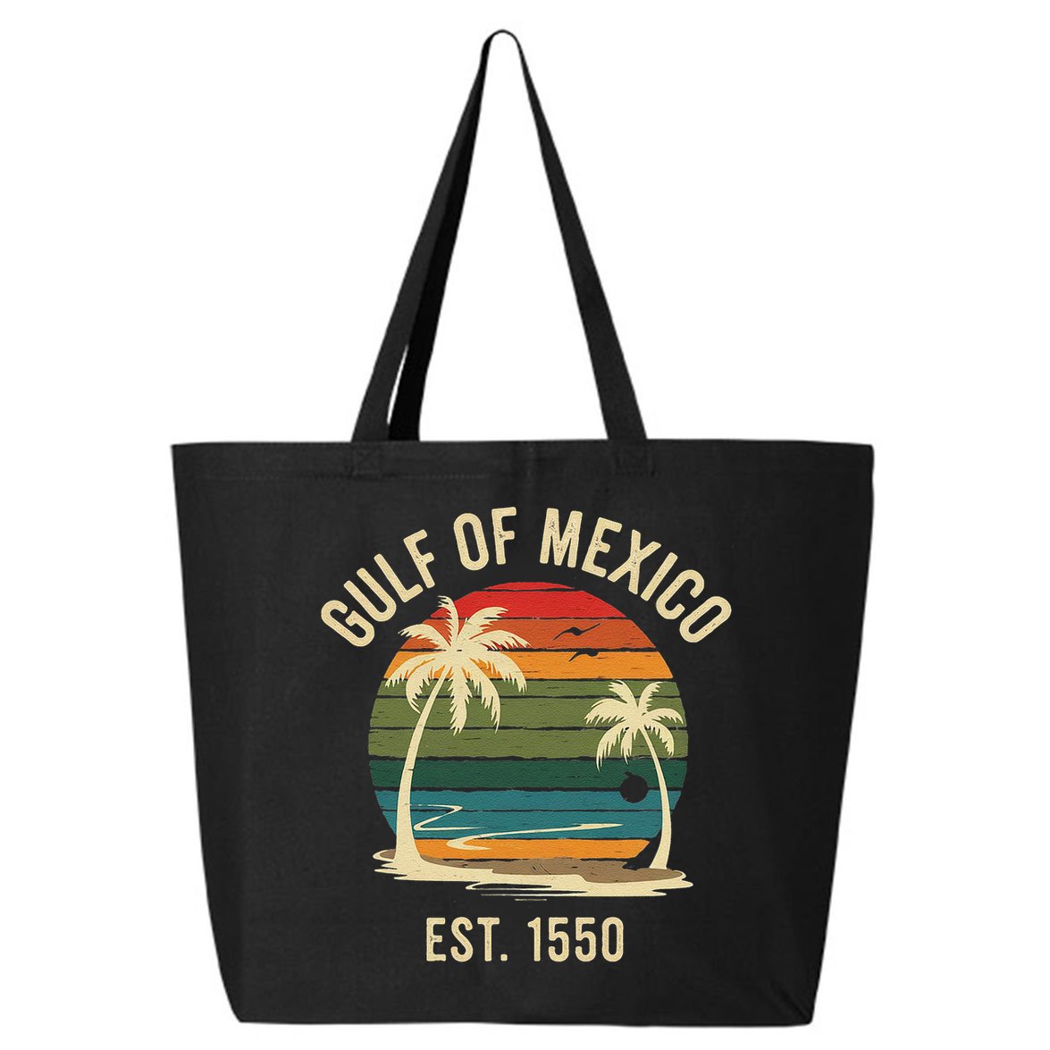 Vintage Gulf Of Mexico Est 1550 Sunset Beach 25L Jumbo Tote