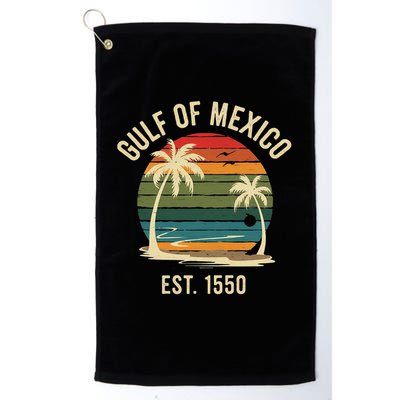 Vintage Gulf Of Mexico Est 1550 Sunset Beach Golf Towel