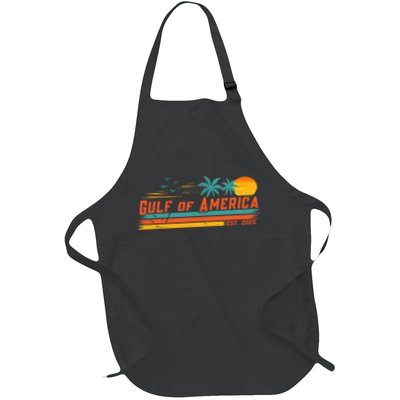 Vintage Gulf Of Us America Retro Sunset Gulf Of Us America  Apron