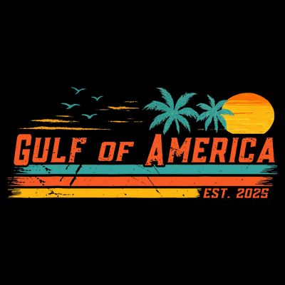 Vintage Gulf Of Us America Retro Sunset Gulf Of Us America  T-Shirt