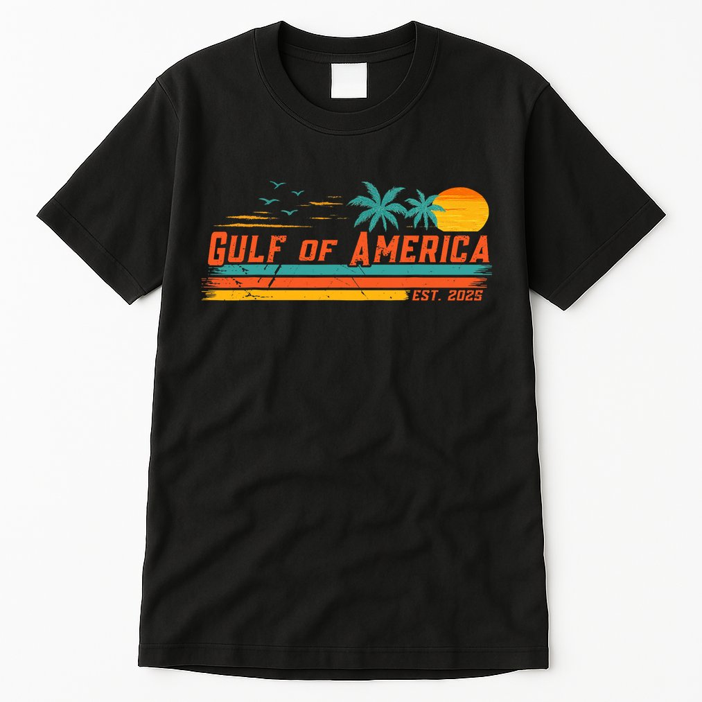 Vintage Gulf Of Us America Retro Sunset Gulf Of Us America  Tall T-Shirt