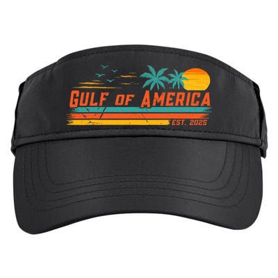 Vintage Gulf Of Us America Retro Sunset Gulf Of Us America  Adult Drive Performance Visor