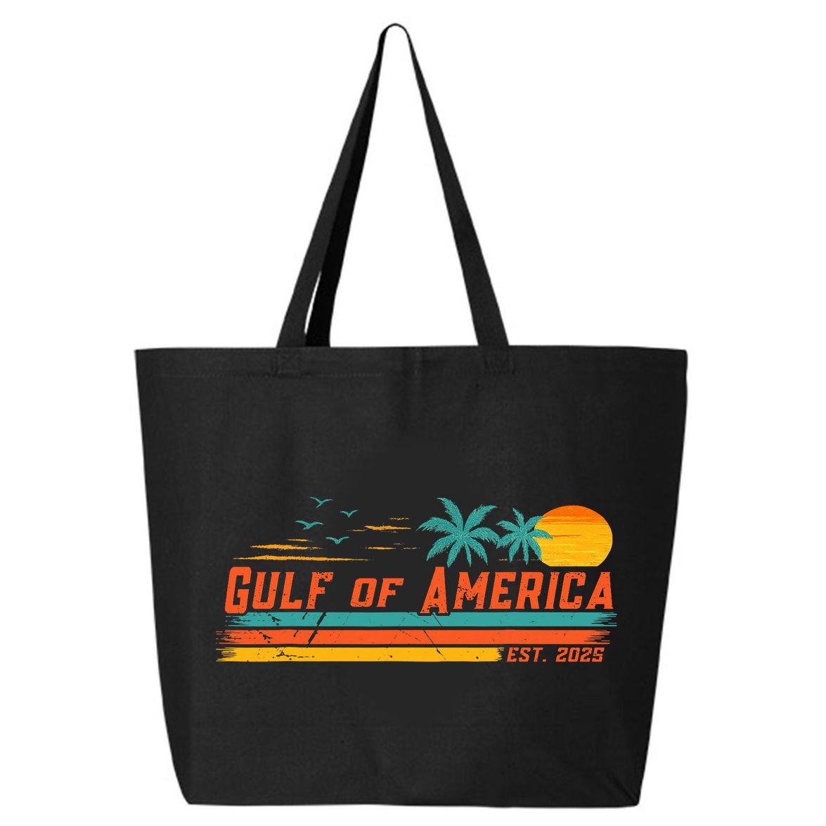Vintage Gulf Of Us America Retro Sunset Gulf Of Us America  25L Jumbo Tote