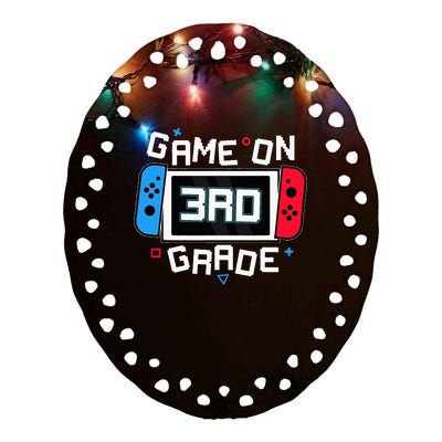 Video Game On 3rd Gamer Back To School Ceramic Oval Ornament