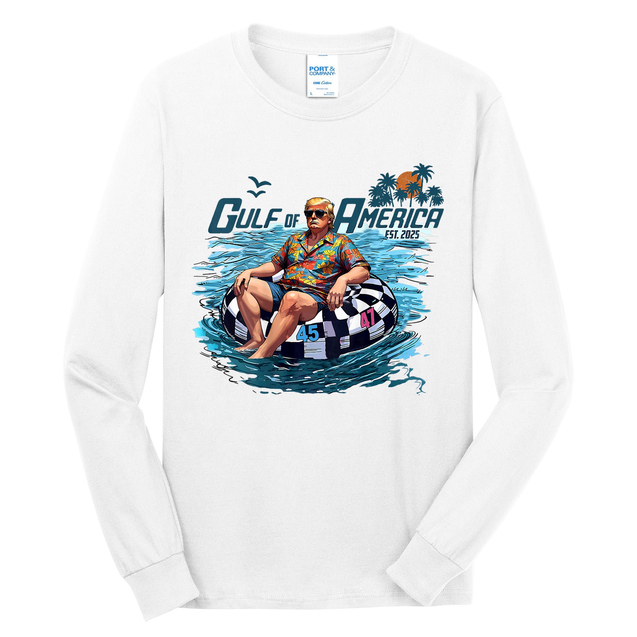  Vintage Gulf Of US America Est 2025 Funny  Tall Long Sleeve T-Shirt