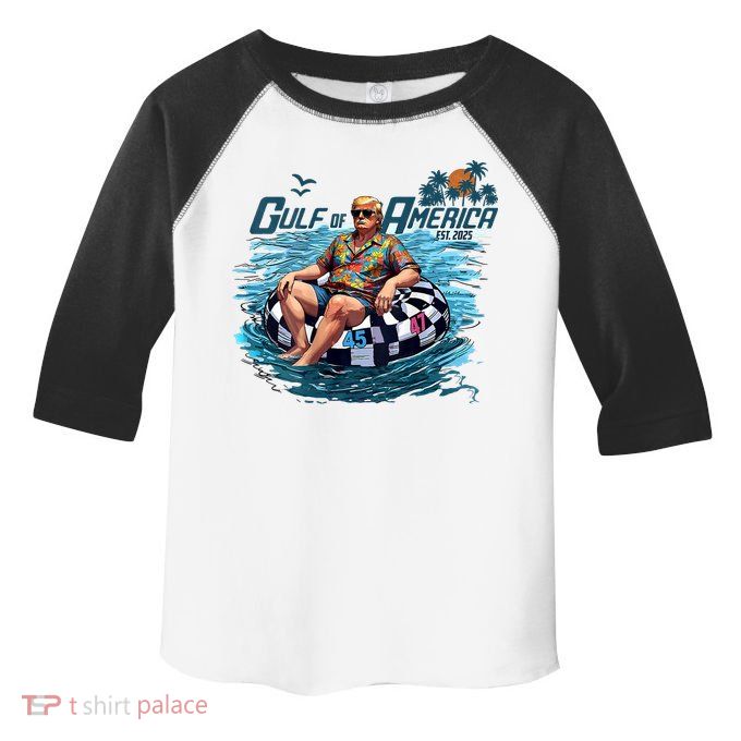  Vintage Gulf Of US America Est 2025 Funny  Toddler Fine Jersey T-Shirt