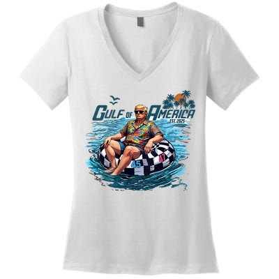  Vintage Gulf Of US America Est 2025 Funny  Women's V-Neck T-Shirt