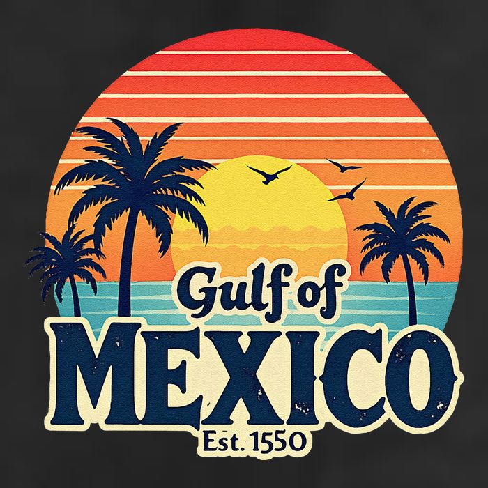 Vintage Gulf Of Mexico Sunset Beach Palm Trees Retro Beanie