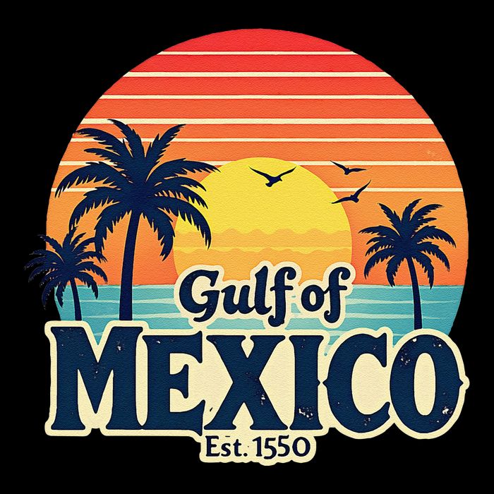 Vintage Gulf Of Mexico Sunset Beach Palm Trees Retro Baby Bodysuit