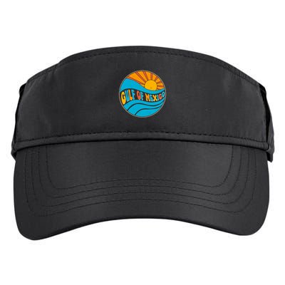 Vintage Gulf of Mexico Retro Sun Emblem Adult Drive Performance Visor