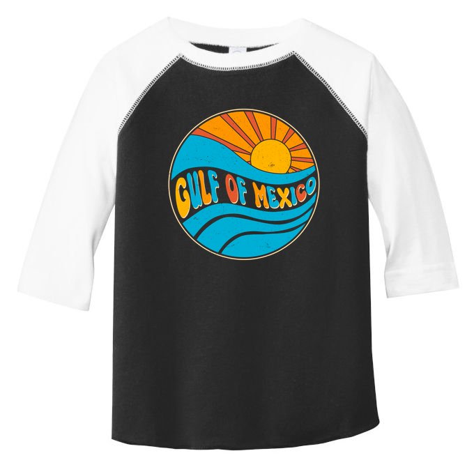 Vintage Gulf of Mexico Retro Sun Emblem Toddler Fine Jersey T-Shirt