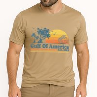 Vintage Gulf Of Usa America Est 2025 Retro Beach Sunset Cooling Performance Crew T-Shirt