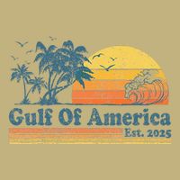 Vintage Gulf Of Usa America Est 2025 Retro Beach Sunset Cooling Performance Crew T-Shirt