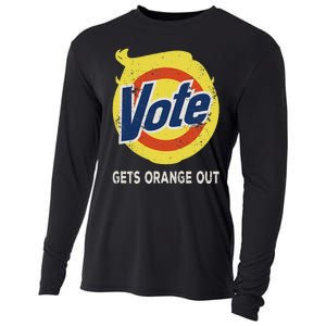 Vote Gets Orange Out Anti Trump Detergent Political Humor Cooling Performance Long Sleeve Crew