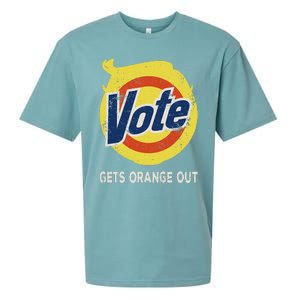 Vote Gets Orange Out Anti Trump Detergent Political Humor Sueded Cloud Jersey T-Shirt