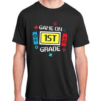 Video Game On 1st Grade Cool Team First Back To School Adult ChromaSoft Performance T-Shirt