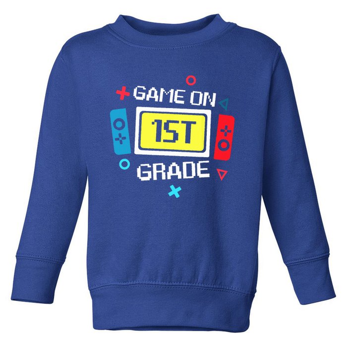 Video Game On 1st Grade Cool Team First Back To School Toddler Sweatshirt