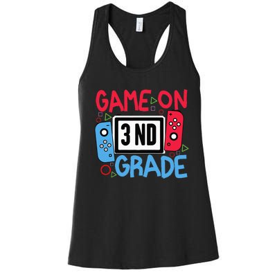 Video Game On 3nd Grade First Day Back to School Women's Racerback Tank