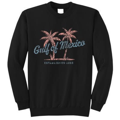 Vintage Gulf of Mexico Souvenir Palm Trees Retro Vacation Sweatshirt