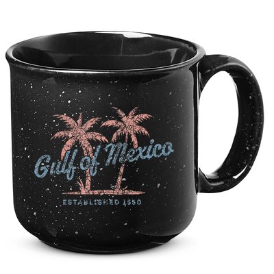 Vintage Gulf of Mexico Souvenir Palm Trees Retro Vacation 15oz Campfire Ceramic Mug