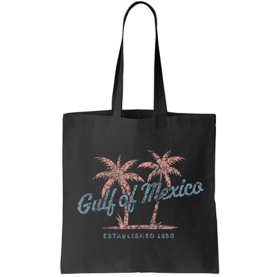 Vintage Gulf of Mexico Souvenir Palm Trees Retro Vacation Bag