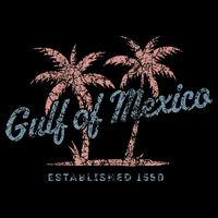 Vintage Gulf of Mexico Souvenir Palm Trees Retro Vacation Toddler T-Shirt