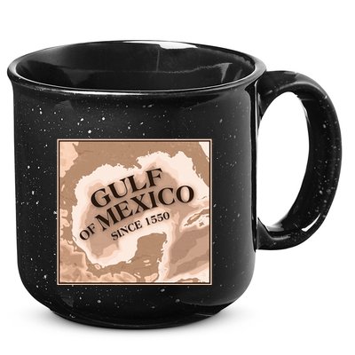 Vintage Gulf Of Mexico Since 1550 Map 15oz Campfire Ceramic Mug