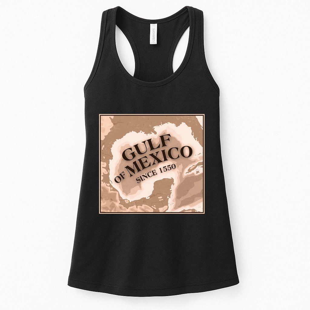 Vintage Gulf Of Mexico Since 1550 Map Womens Tank Top
